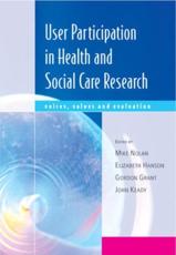 User Participation Research in Health and Social Care