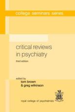 Critical Reviews in Psychiatry