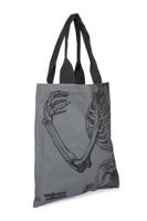 Wellcome Collection Torso Bag, Black Skeleton Print on Grey Fabric