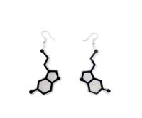 Serotonin Molecule Earrings