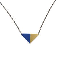 Blue Triangle Froebel Gifts Necklace