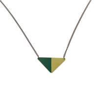 Green Triangle Froebel Gifts Necklace