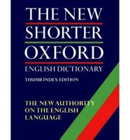 The New Shorter Oxford English Dictionary on Historical Principles