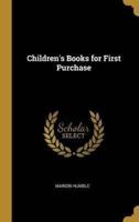 Children's Books for First Purchase