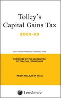 Tolley's Capital Gains Tax 2008-09 Main Annual