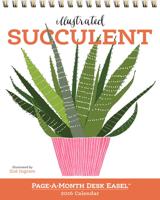 Illustrated Succulent Page-A-Month Desk Easel Calendar 2016