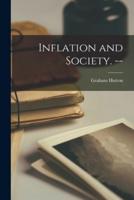 Inflation and Society. --