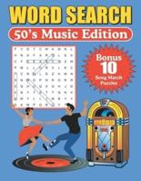 Word Search 50's Music Edition: Large Print Word Find Puzzles