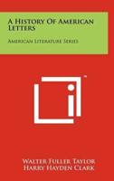 A History of American Letters
