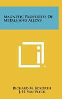Magnetic Properties Of Metals And Alloys