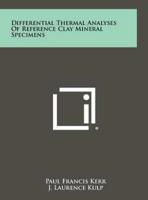 Differential Thermal Analyses of Reference Clay Mineral Specimens