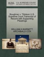 Boughner v. Tillotson U.S. Supreme Court Transcript of Record with Supporting Pleadings