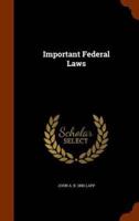 Important Federal Laws
