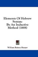 Elements Of Hebrew Syntax