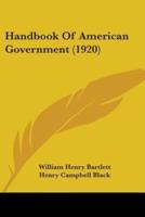 Handbook Of American Government (1920)