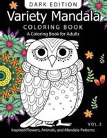Variety Mandala Book Coloring Dark Edition Vol.3