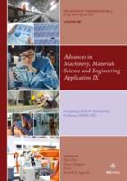 Advances in Machinery, Materials Science and Engineering Application IX