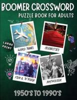 Boomer Crossword Puzzle Book for Adults