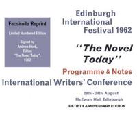 The Novel Today- Edinburgh International Festival 1962