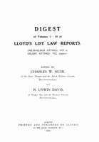 "lloyd's Law Reports" Digest