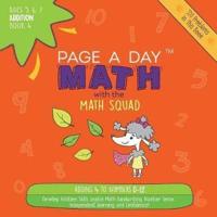 Page A Day Math Addition Book 4: Adding the number 4 to the numbers 0-12