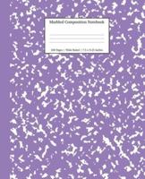 Marbled Composition Notebook: Lavender Marble Wide Ruled Paper Subject Book