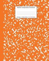 Marble Composition Notebook College Ruled: Pumpkin Marble Notebooks, School Supplies, Notebooks for School