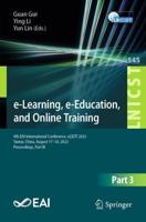 E-Learning, E-Education, and Online Training Part III
