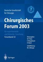 Chirurgisches Forum 2003 Für Experimentelle Und Klinische Forschung Forumband