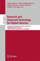 Research and Advanced Technology for Digital Libraries : International Conference on Theory and Practice of Digital Libraries, TPDL 2013, Valletta, Malta, September 22-26, 2013, Proceedings