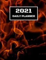 2021 Daily Planner: Hot Daily Planner Including Calendar, Checklist, Priorities, To Do List &amp; Notes