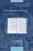 Early Modern Privacy