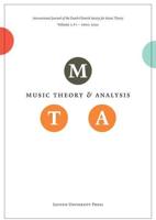 Music Theory and Analysis Volume 7 Issue 1, 2020 (Journal Subscription)