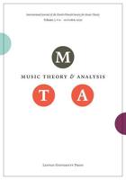 Music Theory and Analysis Volume 7 Issue 2, 2020 (Journal Subscription)