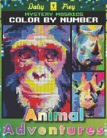 Mystery Mosaics Color by Number Animal Adventures