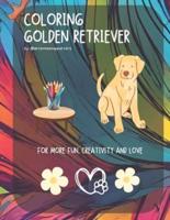 Coloring Book Golden Retriever for Kids and Adults