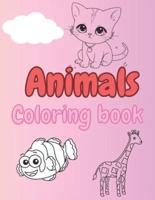 Animals Coloring Book for Kids and Adults, Bold and Easy Designs