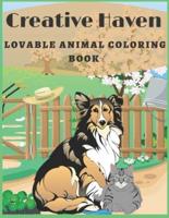 Creative Haven Lovable Animal Coloring Book