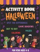 Activity Book Halloween For Kids Ages 4 - 8