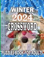 2024 Winter Crossword Puzzles Book for Adults