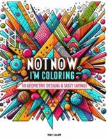 Not Now, I'm Coloring