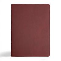 CSB Verse-by-Verse Reference Bible, Holman Handcrafted Collection, Marbled Burgundy Premium Calfskin