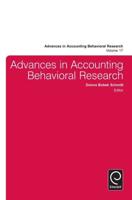 Advances in Accounting Behavioral Research. Volume 17