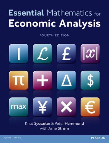 Essential Mathematics for Economic Analysis by Peter J. Hammond, Knut... - Bild 1 von 1